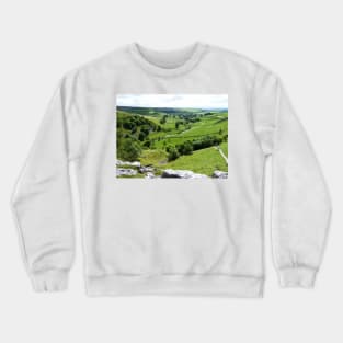 View From The Top Of Malham Cove #2 Crewneck Sweatshirt